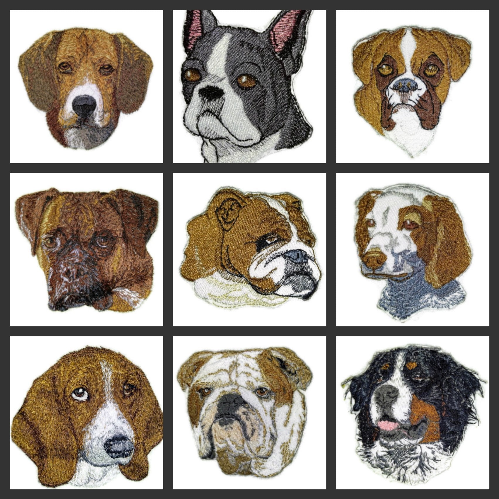 Amazing Dog Faces [Labrador Retriever Black] Embroidery Iron On/Sew Patch (4" x 3.7")[Made in USA]