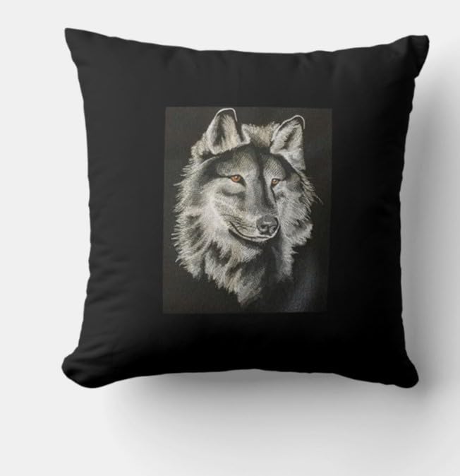 Nature Weaved in Threads, Amazing Animal Kingdom [Majestic Wolf] [Custom and Unique] Embroidered Iron on/Sew Patch (6.9" x 9.52")