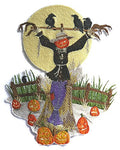 Spooky Scarecrow (5.88" x 7.35") embroidered iron-on patch