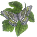 Black Witch Moth (5" x 4.86") embroidered iron-on patch