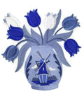 Dutch Tulip Bouquet / (7.8" x 7.66") [] embroidered iron-on patch