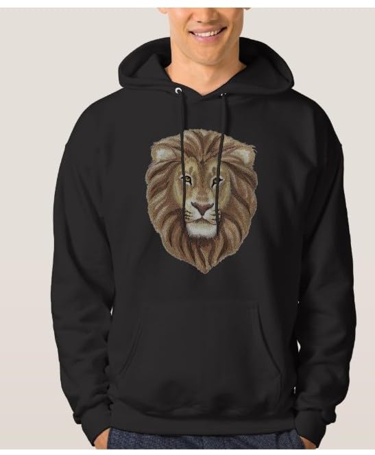 Custom Pride & Majesty Lion Embroidery Iron On/Sew Patch (6.85" x 8.15")