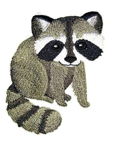Naturaleza entretejida en hilos, increíble reino animal bebé [Mapache bebé] [Personalizado y único] Parche bordado para planchar o coser [10 x 10 cm] [Hecho en EE. UU.]