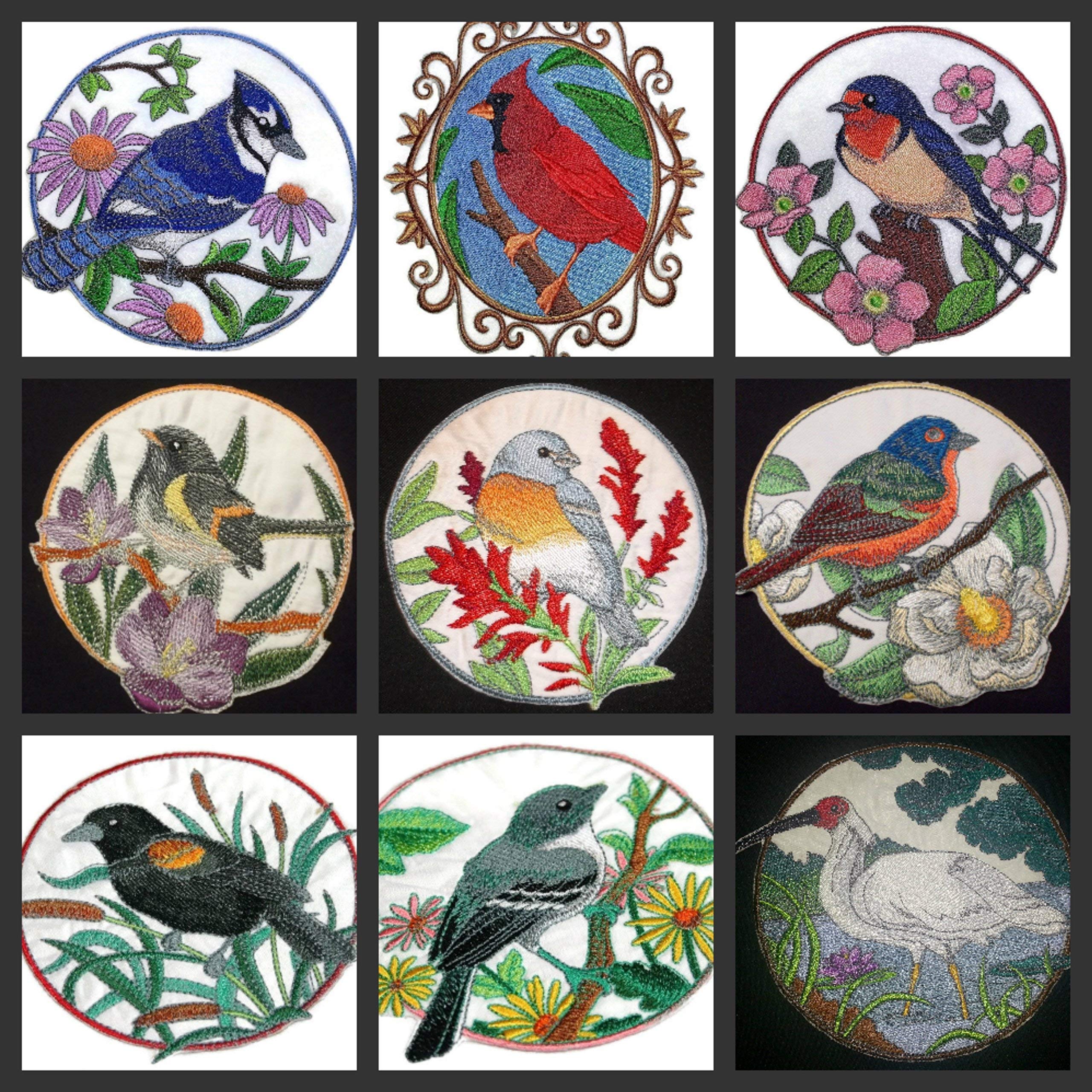 Nature Weaved in Threads, Amazing Birds Kingdom [Cardinal Cameo [Custom and Unique] Embroidered Iron on/Sew Patch (5" x 6.16") [Made in USA]