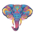Nature Weaved in Threads, Animal Kingdom [ Vibrant Elephant in Watercolor] [] / (6.7" x 7.8") embroidered iron-on patch