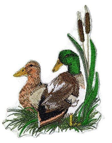 Nature Weaved in Threads, Amazing Birds Kingdom [Mallard Pair ] [Custom and Unique] Embroidered Iron on/Sew Patch (5" x 3.5") [Made in USA]