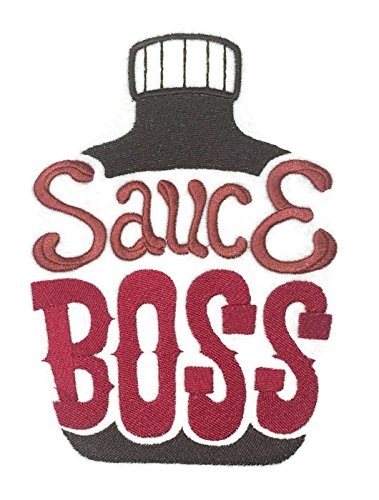 Lets go Outback for BBQ Apron Design [Sauce Boss] Embroidered Iron On/Sew Patch (4.84" x 6.43") Made in USA