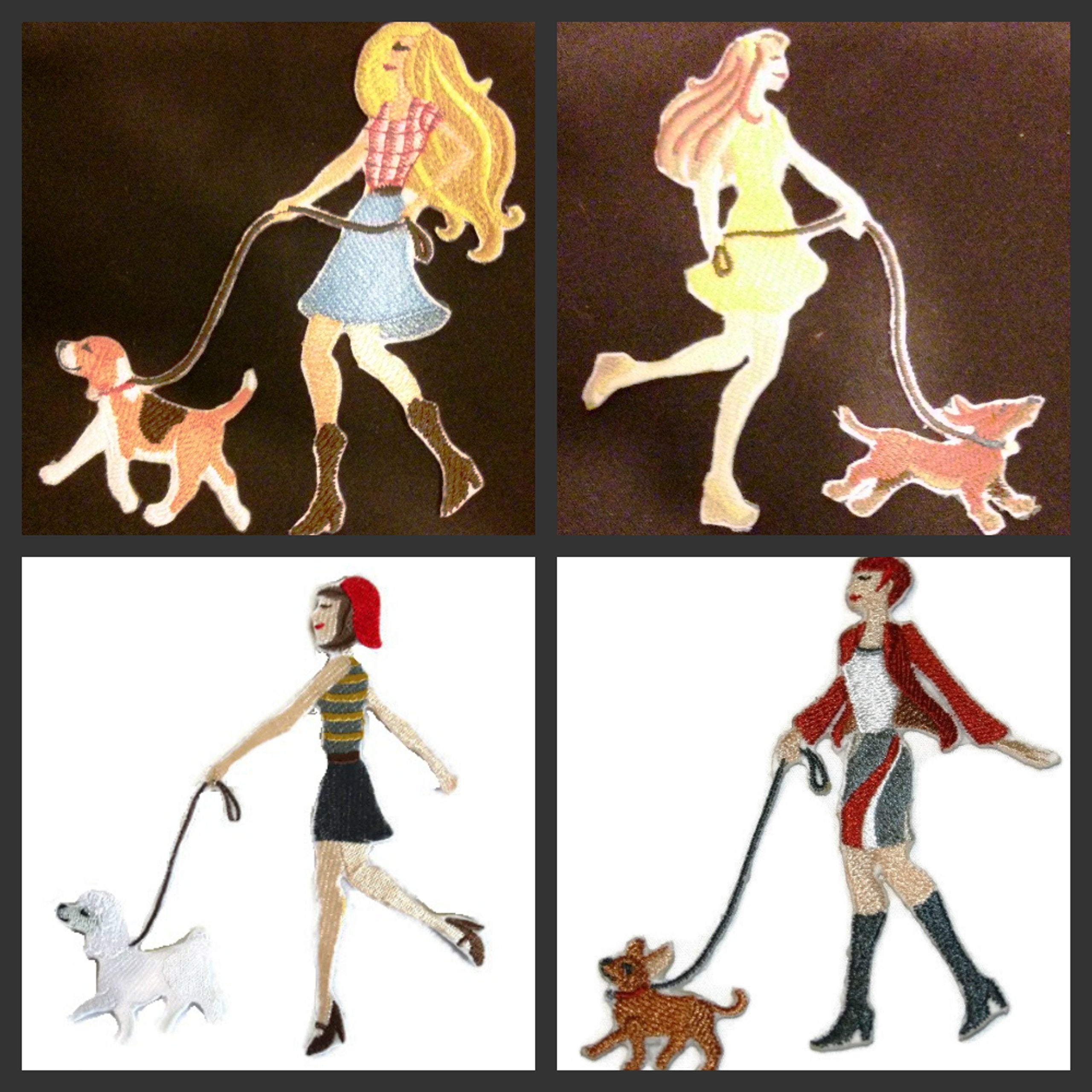 Amazing Custom Dog [A Walk in The Park - Beagle Dog ] Embroidered Iron On/Sew patch (5" x 5.5")[Made in USA]