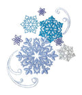Weaved in Threads, Winter Snowflake Bliss [] / embroidered iron-on patch