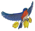 Single Flying Bird (5" x 4.5") embroidered iron-on patch