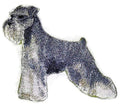 Schnauzer (5.5" x 4") embroidered iron-on patch