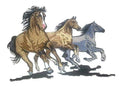 Spirit of Running Stallions [Running Horses] / (9" x 7") ] embroidered iron-on patch
