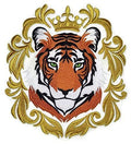 Royal Bengal Tiger (6.9" x 7.6") embroidered iron-on patch