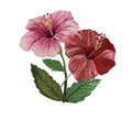 Flower Hibiscus Flower (5.88" x 5.9") embroidered iron-on patch