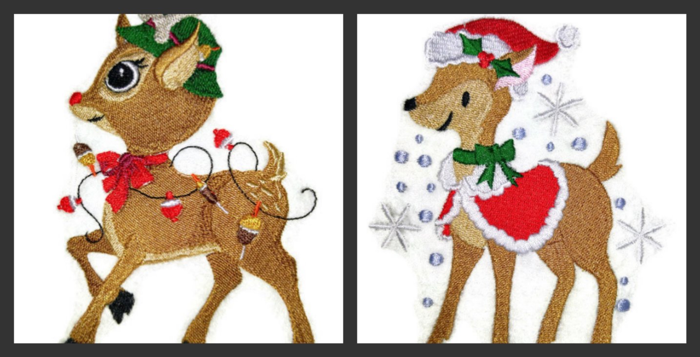 Catch A Little Christmas [ Rudolph] Embroidered Iron on/Sew Patch (4.37" x 6.44") [Made in USA]