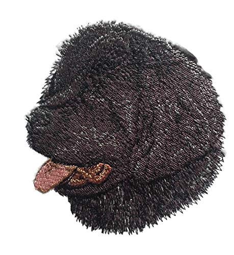 Amazing Dog Faces [Newfoundland Black] Embroidery Iron On/Sew Patch (4" x 3.2")[Made in USA]
