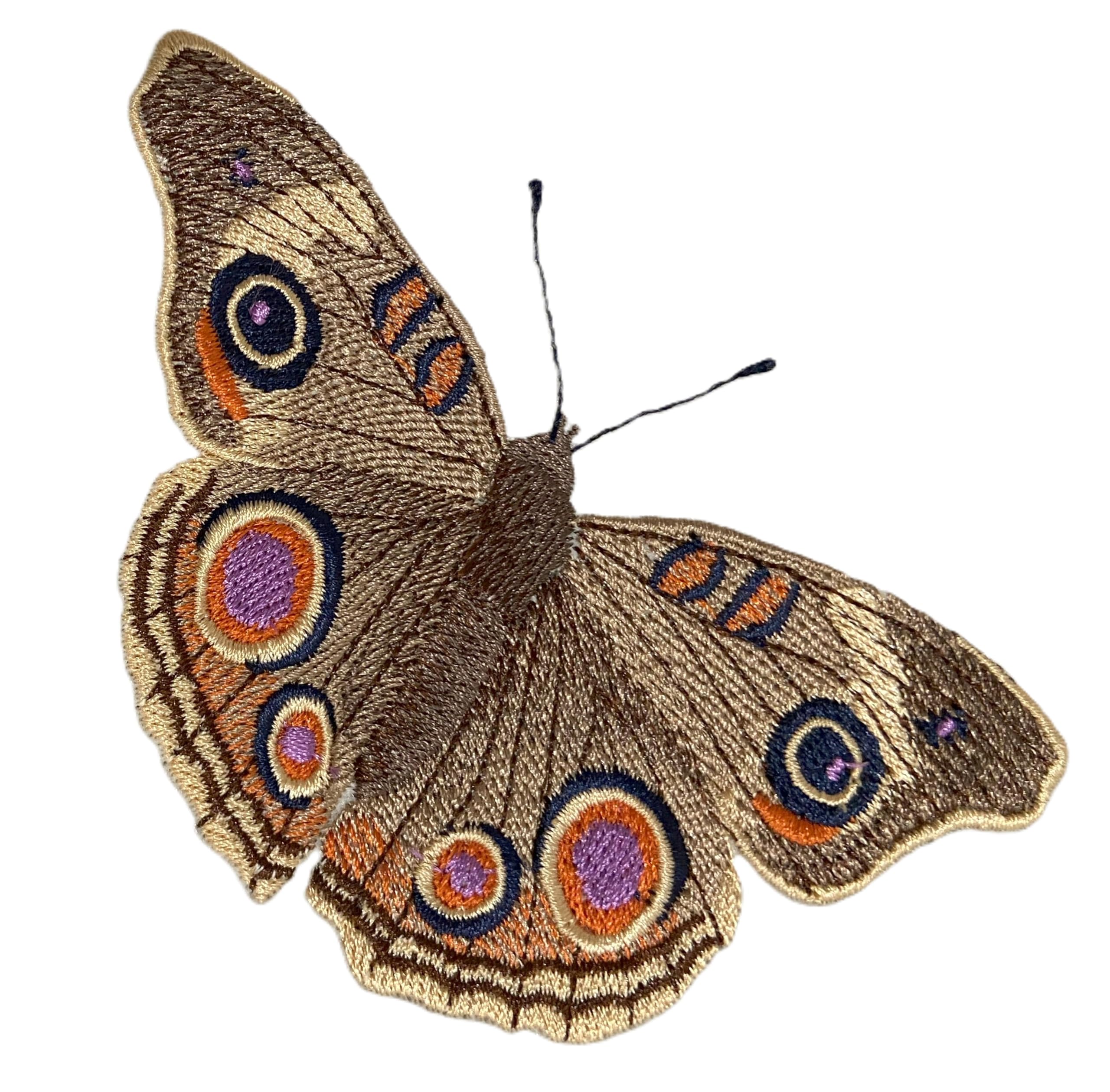 Beyondvision Custom Common Buckeye Butterflies Embroidered Iron on/Sew Patch (4.28" x 3.37")