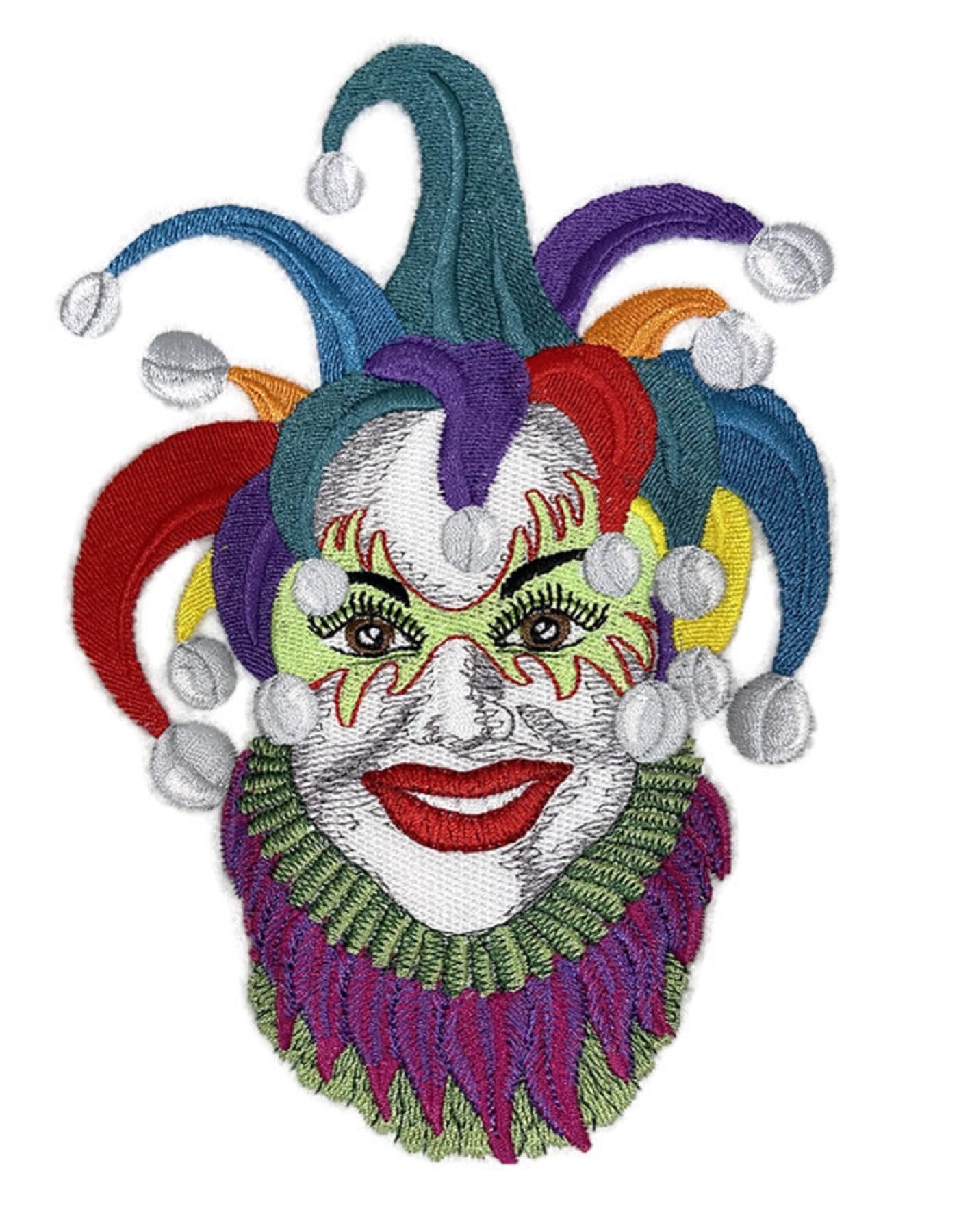Parche bordado personalizado "Jester" de Beyond Vision para planchar o coser [5,02" x 7"]