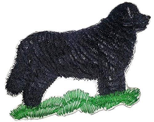 Impresionantes retratos de perros personalizados [Terranova] Parche bordado para planchar o coser [11,4 x 10,7 cm] [Hecho en EE. UU.]