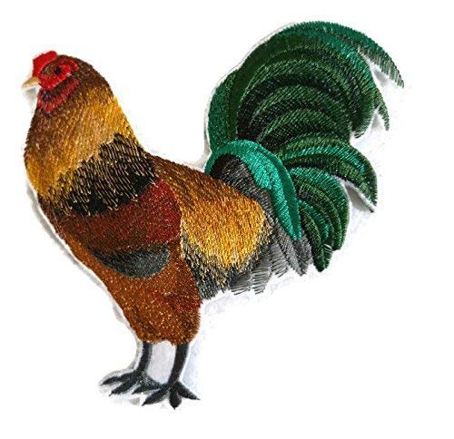 Nature Weaved in Threads, Amazing Rooster [ American Rooster ] [Custom and Unique] Embroidered Iron on/Sew Patch (5.5" x 5.42") [Made in USA]