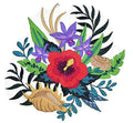 Tropical Oasis Medley / (7.8" x 7.63") [] embroidered iron-on patch
