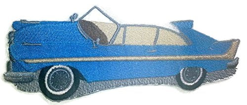 1957 Plymouth Fury Embroidered Patch (6.57" x 2.86") | Iron-On or Sew-On | Classic American Car Applique for Jackets, Vests & DIY Fashion