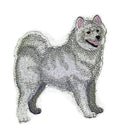Samoyed (5" x 4.5") embroidered iron-on patch