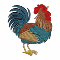 Amazon-compliant rooster patch product image
