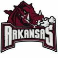 Arkansas mascot logo in maroon