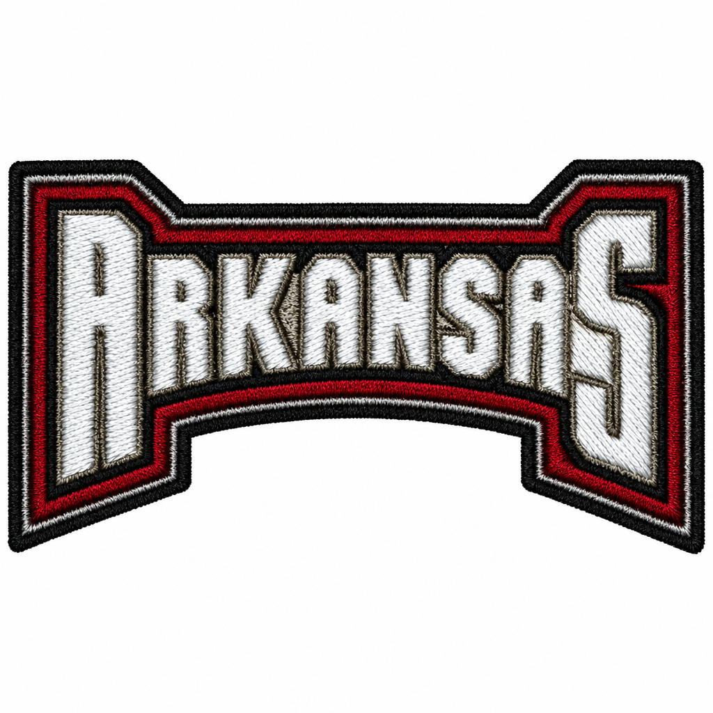 Arkansas wordmark patch cleanup