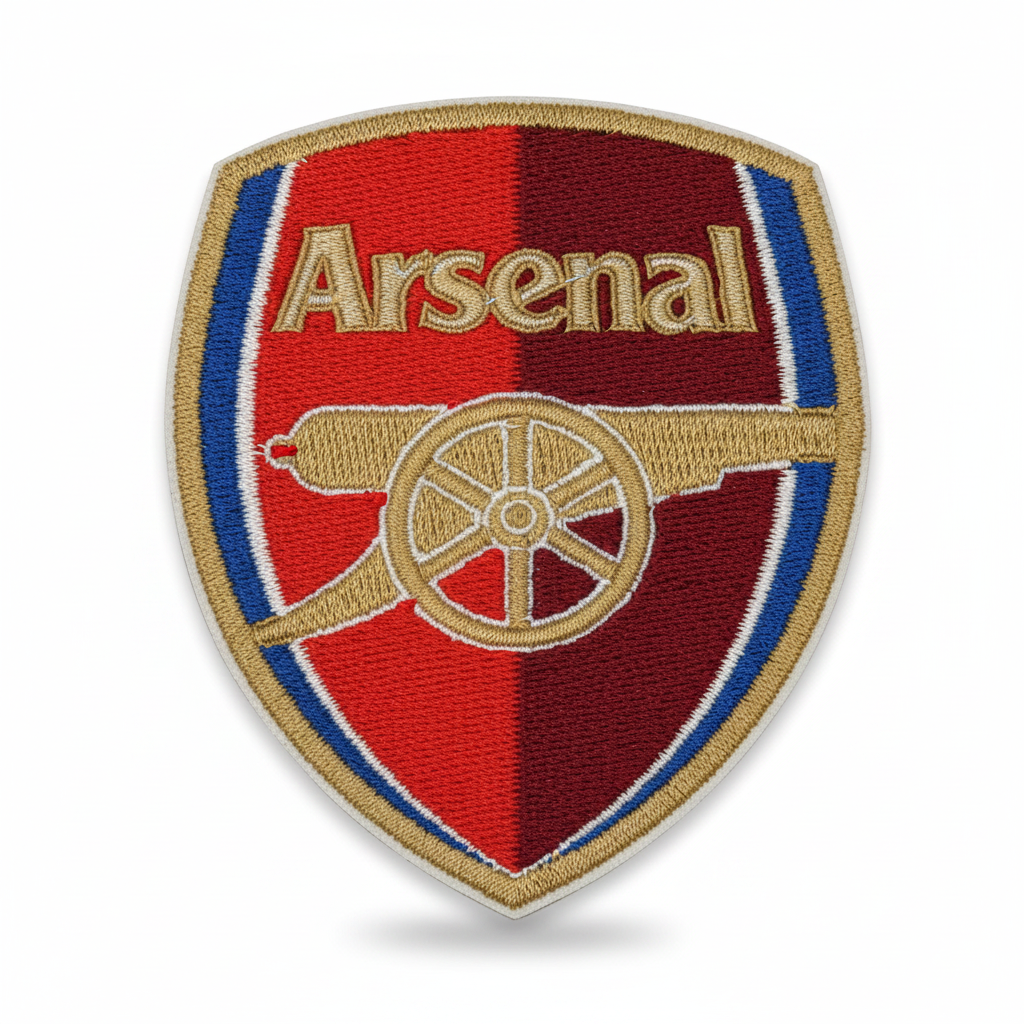 Arsenal FC Embroidered Patch – White Background