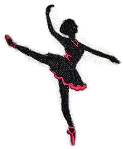 BeyondVision Let's Dance Custom and Unique Embroidered [Ballet Left Posture Silhouette] Embroidered Iron on/Sew Patch (6.4" x 4.7") [Made in USA]