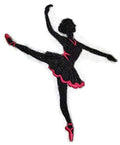 BeyondVision Let's Dance [Ballet Left Posture Silhouette] / (6.4" x 4.7") [] embroidered iron-on patch