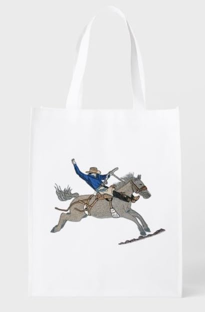 Custom and Unique Spirit of Stallions [Saddle Bronco ] [Custom and Unique] Embroidered Iron on/Sew Patch (8.5" x 8.5") [Made in USA]