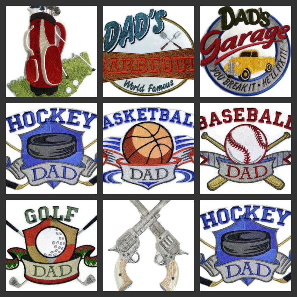 Happy Father's Day custom and Unique Embroidered Gift [Golf Dad] Embroidered Iron on/Sew patch (7.8" x 5.87") [Made in USA]