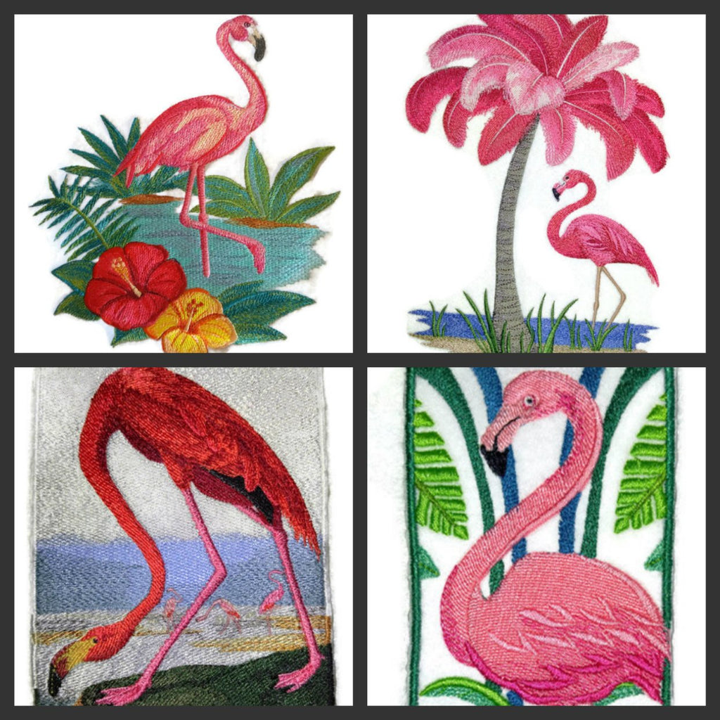Naturaleza entretejida en hilos, Reino de las aves asombrosas [Francis el flamenco] [Personalizado y único] Parche bordado para planchar o coser [4,85" x 6,38"] [Hecho en EE. UU.]