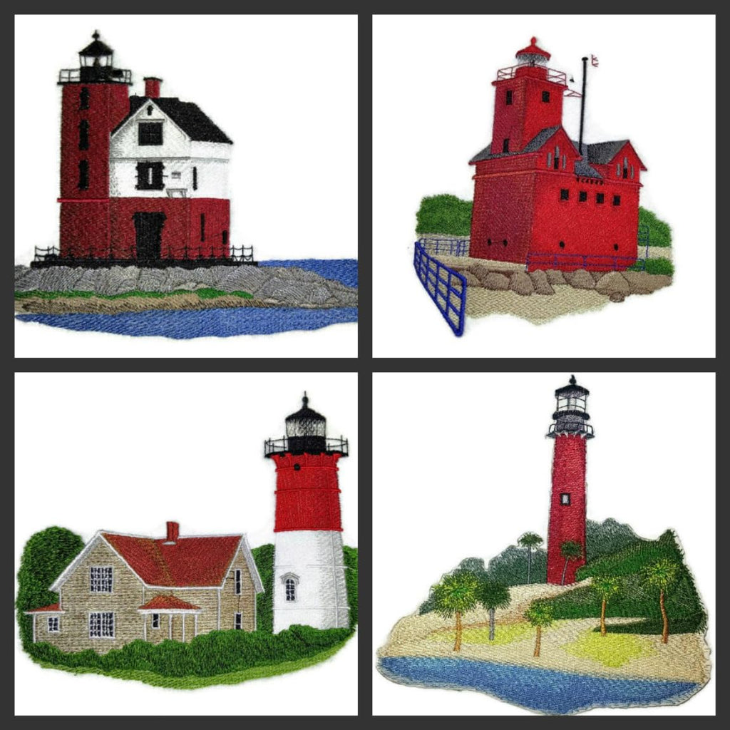 Parche bordado termoadhesivo "Capitán Veo la Luz", personalizado y único, para faro [Faro Old Point Comfort (Virginia)] [23,1 cm x 17,5 cm]