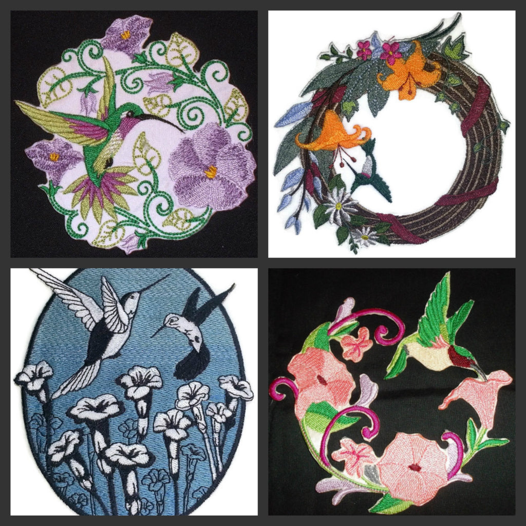 Nature Weaved in Threads, Amazing Birds Kingdom [Hummingbird Cameo ] [Custom and Unique] Embroidered Iron on/Sew Patch (5.75" x 4.75") [Made in USA]