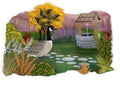 SceneAutumn's Garden with Wishing Well (11.44" x 8") embroidered iron-on patch