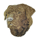 Labrador Retriever (Brown) Dog Face (4" x 3.7") embroidered iron-on patch