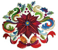 Spring into Christmas [Poinsettia] / (6.87" x 4.81") [] embroidered iron-on patch