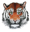 Wild Beauty Tiger (7.7" x 7.8") embroidered iron-on patch