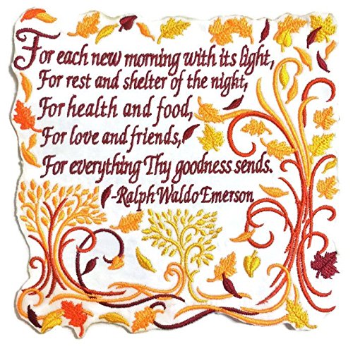Custom And Unique Beautiful Quotation [For Each Morning with Its Light ] Embroidered Iron on/Sew patch (5.94" x 5.87") [Made in USA]
