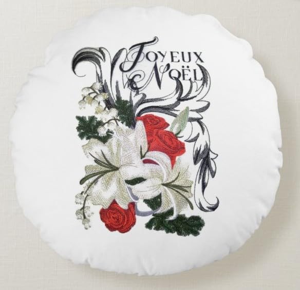 Merry Christmas Boutique [Joyeux Noel] Embroidered Iron on/Sew Patch (6.89" x 9.83") [Made in USA]