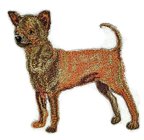 Amazing Custom Dog Portraits [Side Face Chihuahua] Embroidered Iron On/Sew Patch (4.6" x 5") Made in USA]