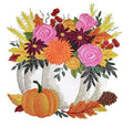 Pumpkin Bouquet (7.8" x 7.66") embroidered iron-on patch