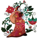 BeyondVision Merry Christmas [Suzani Santa Claus] / (5.86" x 6.53") [] embroidered iron-on patch
