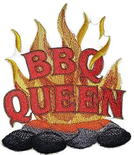 Lets go Outback for BBQ Apron Design [BBQ Queen] Embroidered Iron On/Sew Patch (5" x 6") Made in USA