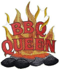 Lets go Outback for BBQ Apron Design [BBQ Queen] / (5" x 6") embroidered iron-on patch