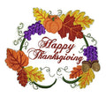 BeyondVision Happy Thanksgiving [ Happy Thanksgiving Wreath] / [5.63x *4.84"] [] embroidered iron-on patch